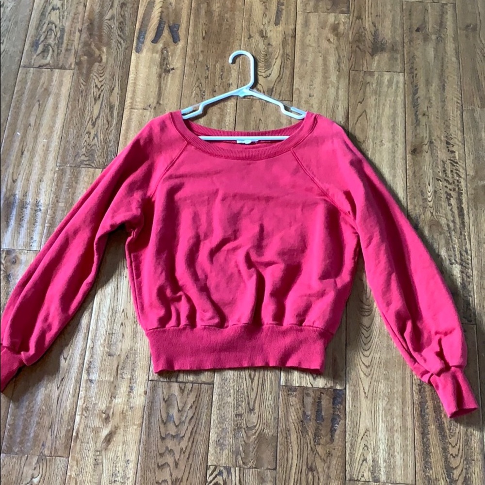 Red Crewneck Sweatshirt, oversized